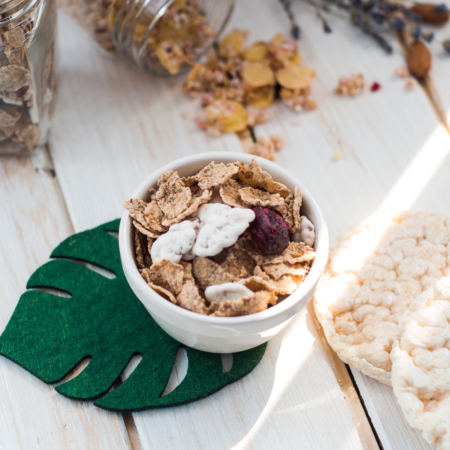Granolas de chocolate blanco